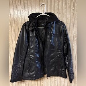 Tanming Black Leather Jacket